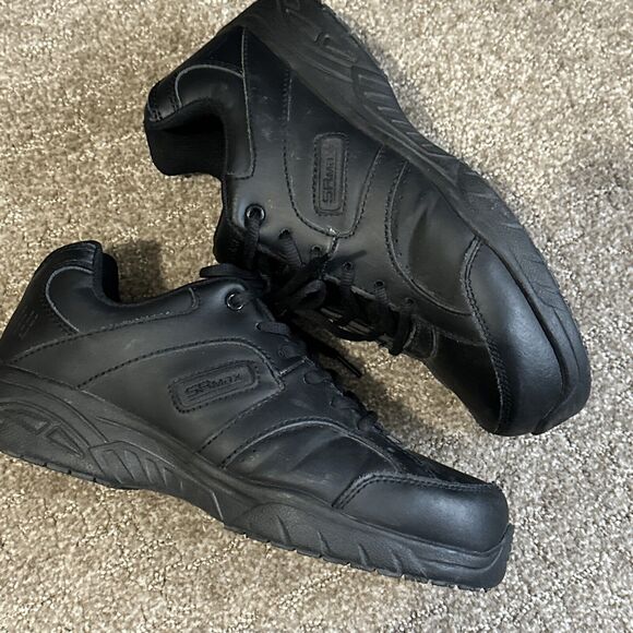 Sr Max Steel Toe SRM 1880 Black Leather Ankle Shoes Work Mens 8 Women 9 41 - Picture 3 of 9